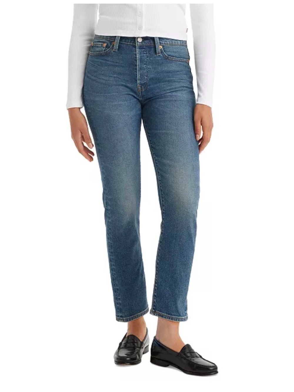 Levi's Women's Wedgie Straight-Leg High-Rise Cropped Jeans 30